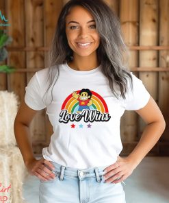 Love wins rainbow color cute shirt