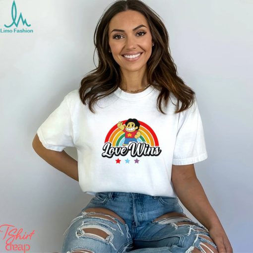 Love wins rainbow color cute shirt