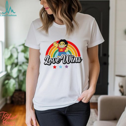 Love wins rainbow color cute shirt