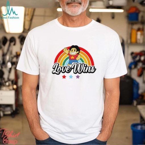 Love wins rainbow color cute shirt