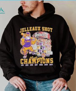 Lsu tigers jelleaux shot omaha national champions 2023 art design t shirt