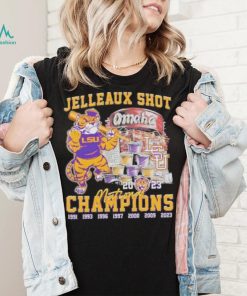 Lsu tigers jelleaux shot omaha national champions 2023 art design t shirt