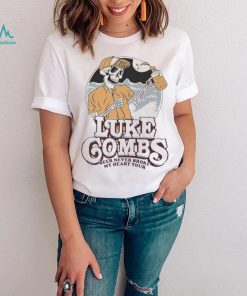 Luke Combs beer never broke my heart tour shirt