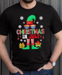 Lupinmerch – Christmas In July Costume Elf Sunglasses Beach Lover Family T Shirt