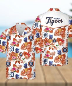 MLB Detroit Tigers Hawaiian Shirt Tropical Pattern Gift For Beach Trip