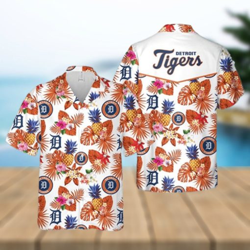 MLB Detroit Tigers Hawaiian Shirt Tropical Pattern Gift For Beach Trip