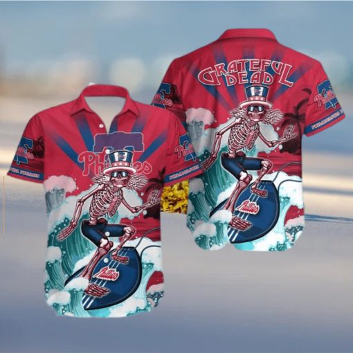 MLB Philadelphia Phillies Grateful Dead Phillies Hawaiian Shirt