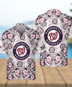 MLB Washington Nationals Hawaiian Shirt Tropical Flower Pattern Beach Lovers Gift