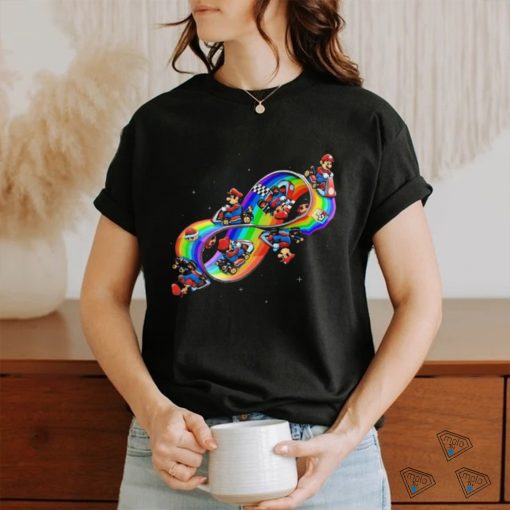 Mario Kart on a Mobius strip Mobius Kart LGBT Pride race shirt