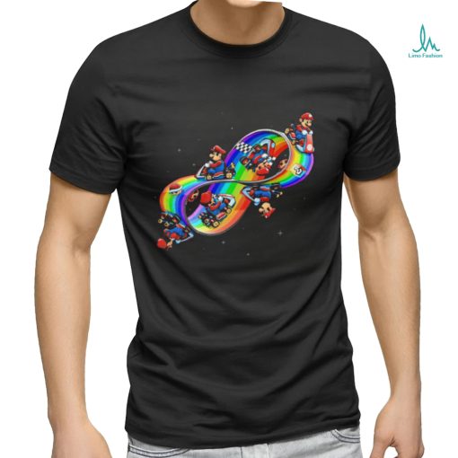 Mario Kart on a Mobius strip Mobius Kart LGBT Pride race shirt