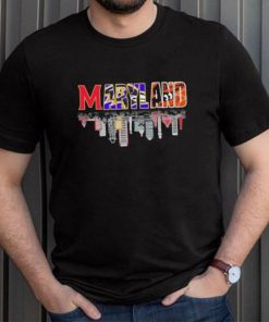 Maryland Baltimore Orioles Ravens Washington Commanders Skyline Shirt