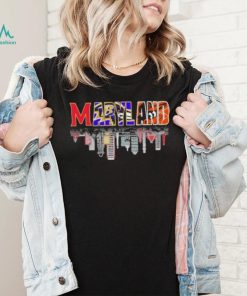 Maryland Baltimore Orioles Ravens Washington Commanders Skyline Shirt