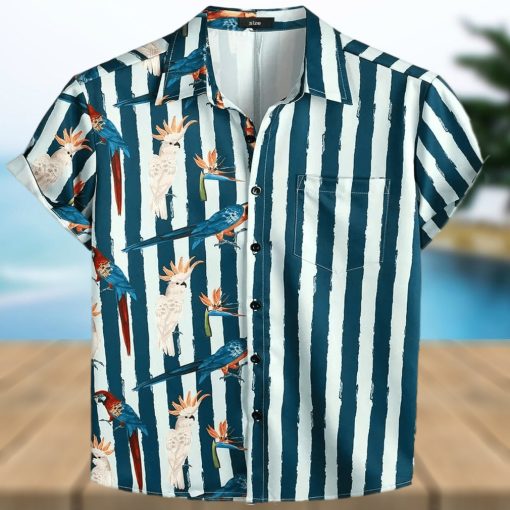 Men Custom Cotton Leisure Hawaiian Shirt