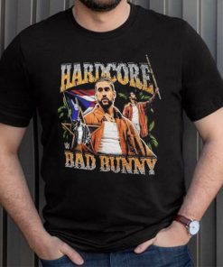 Men's Black Bad Bunny Hardcore T Shirt