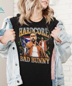 Men's Black Bad Bunny Hardcore T Shirt