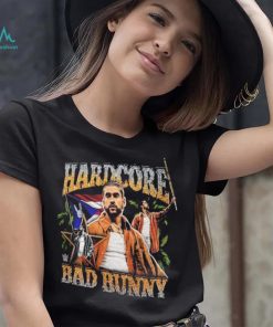 Men's Black Bad Bunny Hardcore T Shirt