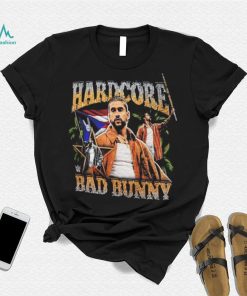 Men's Black Bad Bunny Hardcore T Shirt