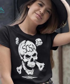 Men's Black Stone Cold Steve Austin Skull Scoop Neck Tank Top