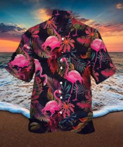 Men’s Botanical Flamingo Hawaiian T Shirt Hawaiian Gift Aloha Shirt Hawaiian Beach Short