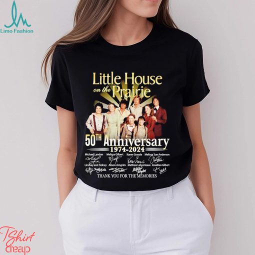 Men’s Little House on the Prairie 50th anniversary 1974 2024 thank you for the memories shirt