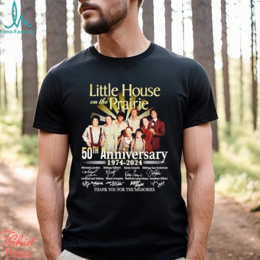 Men’s Little House on the Prairie 50th anniversary 1974 2024 thank you for the memories shirt