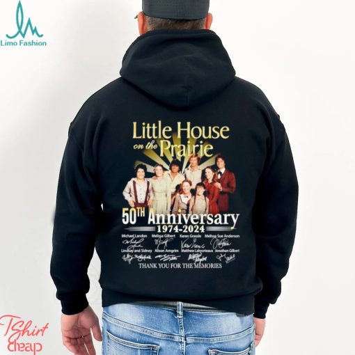 Men’s Little House on the Prairie 50th anniversary 1974 2024 thank you for the memories shirt