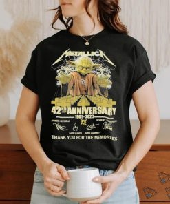 Metallic 42nd anniversary 1981 2023 thank you for the memories signatures shirt1