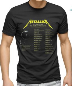 Metallica Rock Band M72 World Tour 2023 Merch Metallica M72 World Tour No Repeat Weekend Shirt Metallica World Tour 2023 2024 Setlist T Shirt