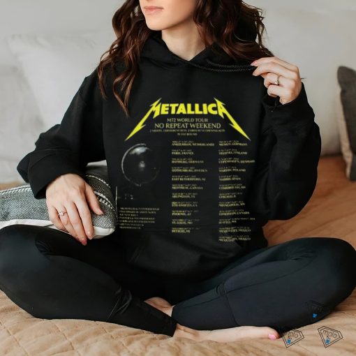 Metallica Rock Band M72 World Tour 2023 Merch Metallica M72 World Tour No Repeat Weekend Shirt Metallica World Tour 2023 2024 Setlist T Shirt