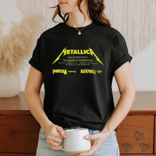 Metallica Rock Band M72 World Tour 2023 Merch Metallica M72 World Tour No Repeat Weekend Shirt Metallica World Tour 2023 2024 Setlist T Shirts