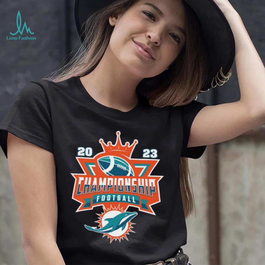 Miami Dolphins 2023 Championship Football NFL logo T shirt - Limotees