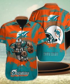 Personalized Miami Dolphins Hawaiian Shirt NFL Football Hawaiian