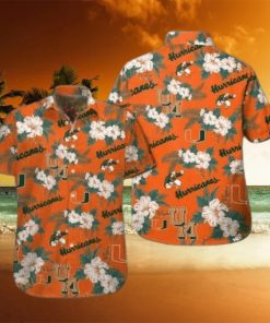 Miami Hurricanes Funny Hawaiian Shirt Tropical Flower Pattern Summer Beach Gift