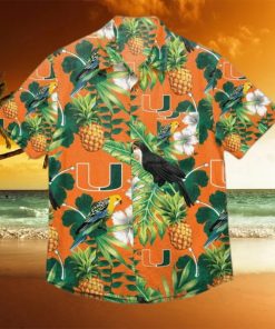 Miami Hurricanes Funny Hawaiian Shirt Tropical Pattern Summer Beach Gift