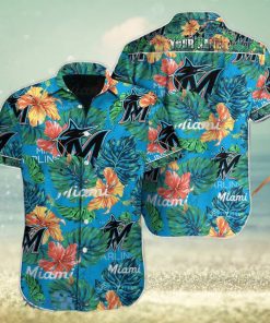 Miami Marlins MLB Flower Hawaiian Shirt - Limotees