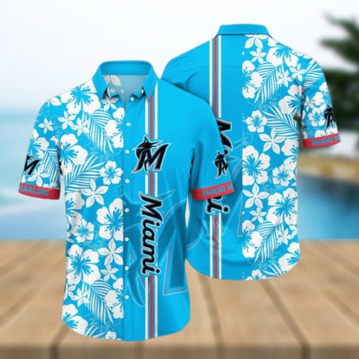 Miami Marlins MLB Flower Hawaiian Shirt