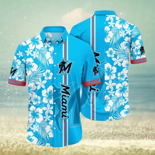 Miami Marlins MLB Flower Hawaiian Shirt