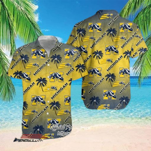 Michigan Wolverines NCAA Coconut Tree Hawaiian Shirt