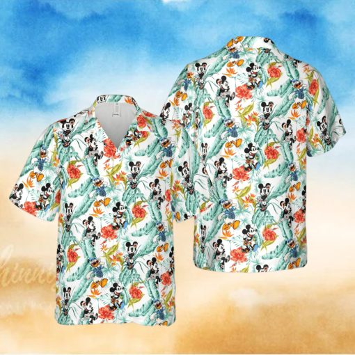 Mickey Minnie Donald Duck Tropical Hawaiian shirt