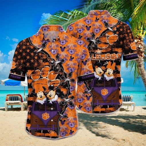 Mickey Mouse Disney NCAA Clemson Tigers Hawaiian Shirt Beach Lovers Gift