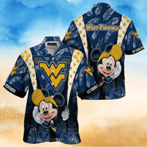 Mickey Mouse Disney NCAA West Virginia Mountaineers WVU Hawaiian Shirt Best Beach Gift