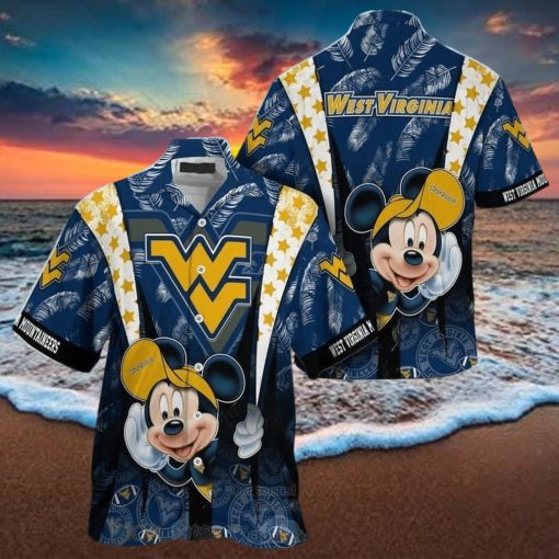 Mickey Mouse Disney NCAA West Virginia Mountaineers WVU Hawaiian Shirt Best Beach Gift