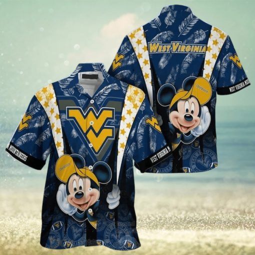 Mickey Mouse Disney NCAA West Virginia Mountaineers WVU Hawaiian Shirt Best Beach Gift