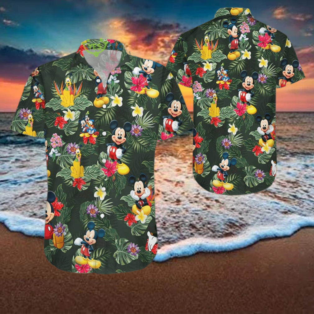 Mickey Mouse Hibicus Hawaiian Shirt Mickey Mouse Hibicus Hawaiian Shirt