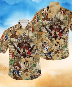 Mickey Mouse Pirate Treasure Map Hawaiian Shirt