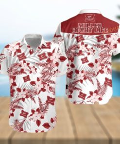 Miller High Life Funny Hawaiian Shirt  Tropical Flower Gift For Beach Trip