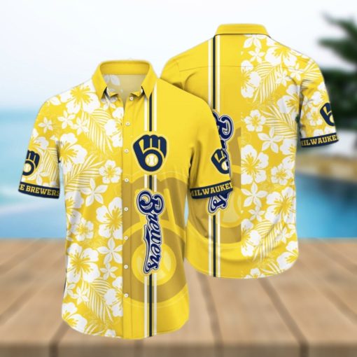 Milwaukee Brewers MLB Flower Hawaiian Shirt