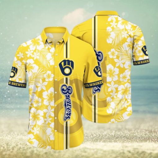 Milwaukee Brewers MLB Flower Hawaiian Shirt