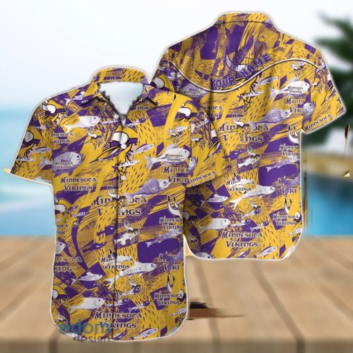 Minnesota Vikings NFL Custom Name Hawaiian Shirt For Men Women Unique Gift For Real Fan