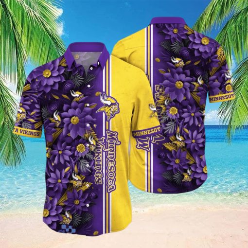 Minnesota Vikings NFL Flower Hawaiian Shirt For Men Women Great Gift For Real Fans